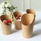 50 Natural 14 oz Round Disposable Paper CUPS Popcorn Snack Boxes